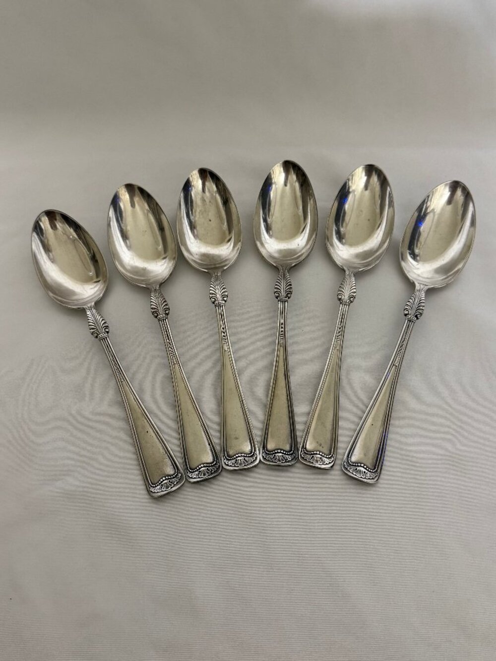 6 Antique Gorham Princess Louise Tablespoons Serving Spoons 8.25" Silverplate